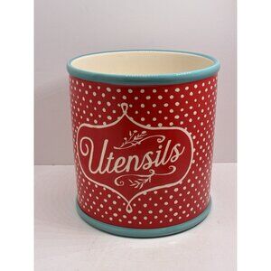 Pioneer Women Red Polka Dot Utensils Holder